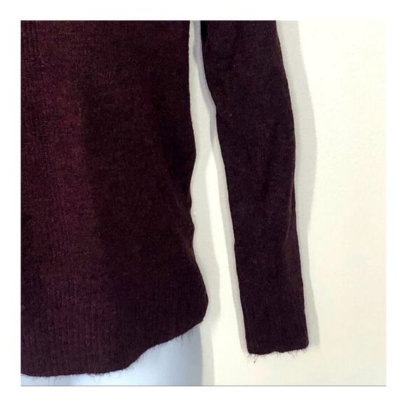Banana Republic Factory Burgundy Split Cowl Neck Sweater XS - Picture 9 of 14